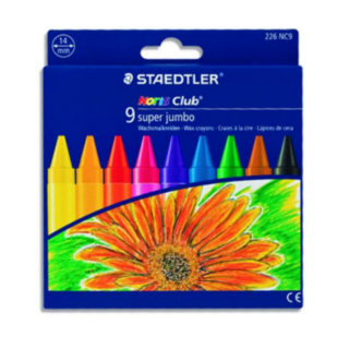Staedtler Super Jumbo Wax Crayons - 9's