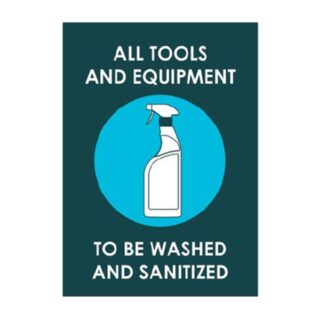 Tower Tools And Equipment To Be Washed And Sanitized