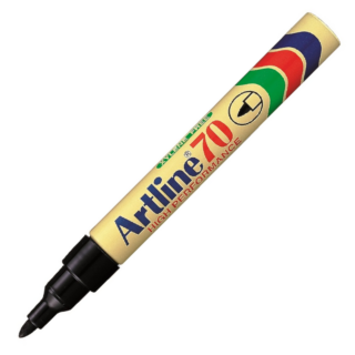 Artline EK70 Permanent Marker Medium 1.5mm Bullet Point Black1