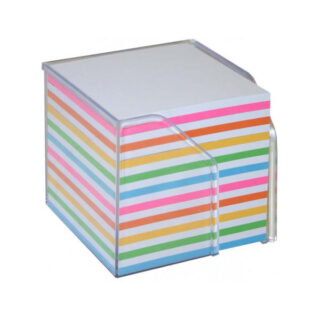 BANTEX memo cube with rainbow paper B9751