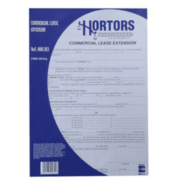 Hortors 2 Commercial Lease Extension Forms