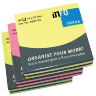 INFO ADHESIVE NOTES BRIGHT CUBE 1