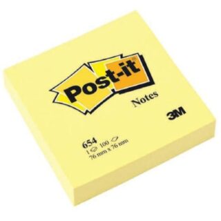 Post-It 654 Adhesive  Notes Yellow