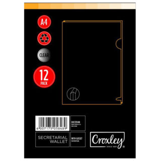 croxley a4 document wallet with gusset